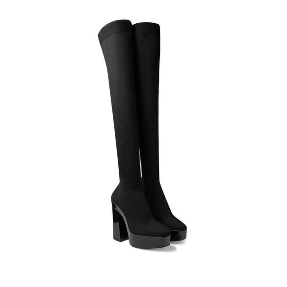 Jimmy Choo Black Fabric Over The Women\'s Knee